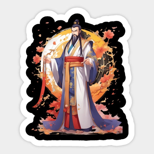 Wisdom of the Chinese Emperor Sticker by animegirlnft